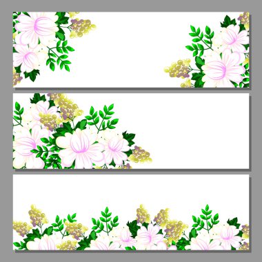 davetiyeli çiçek öğeleri