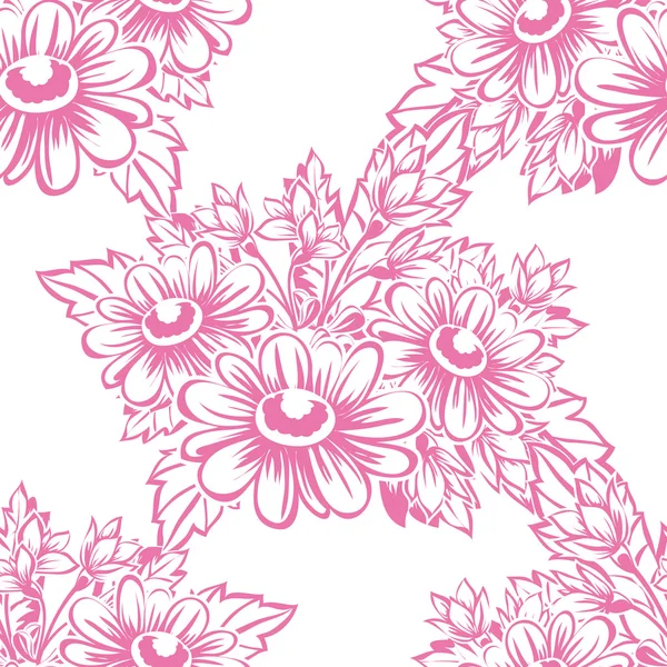 Motif floral sans couture — Image vectorielle