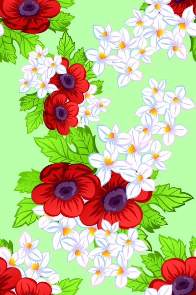 Motif floral sans couture — Image vectorielle