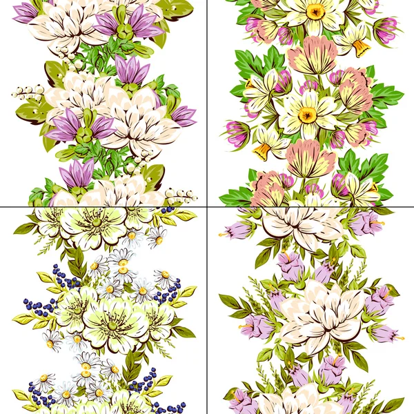 Пригласительный билет с цветочными элементами — стоковый вектор