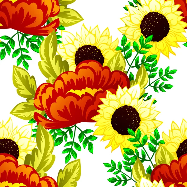 Patrón sin costura floral — Vector de stock