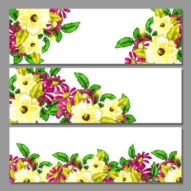 davetiyeli çiçek öğeleri