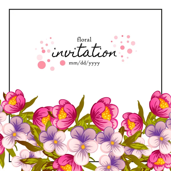 Carte d'invitation de mariage — Image vectorielle