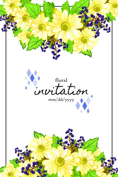 Carte d'invitation de mariage — Image vectorielle