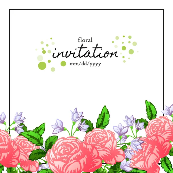 Carte d'invitation de mariage — Image vectorielle