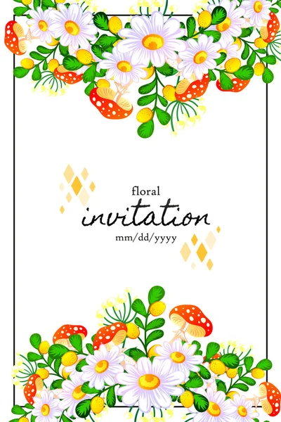 Carte d'invitation de mariage — Image vectorielle