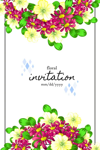 Carte d'invitation de mariage — Image vectorielle