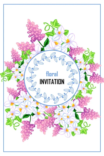 Tarjeta de invitación de boda — Archivo Imágenes Vectoriales