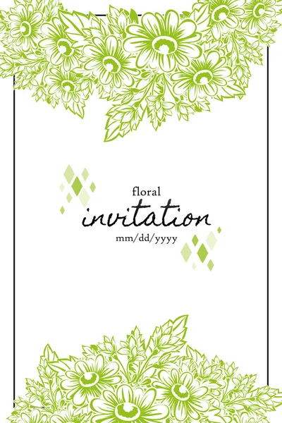 Carte d'invitation de mariage — Image vectorielle