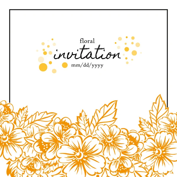 Carte d'invitation de mariage — Image vectorielle