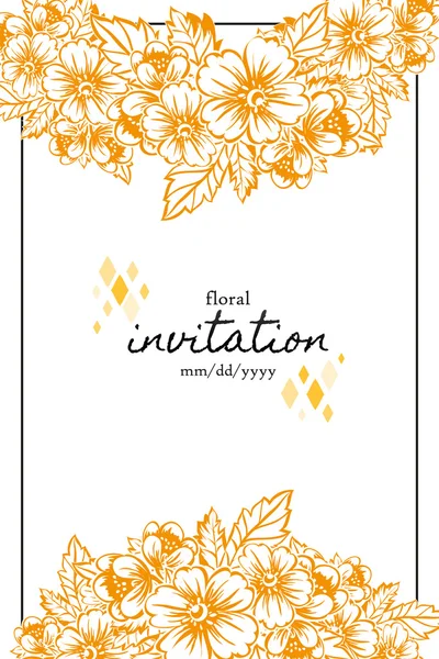 Carte d'invitation de mariage — Image vectorielle