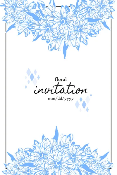 Carte d'invitation de mariage — Image vectorielle