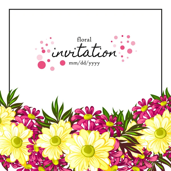 Carte d'invitation de mariage — Image vectorielle