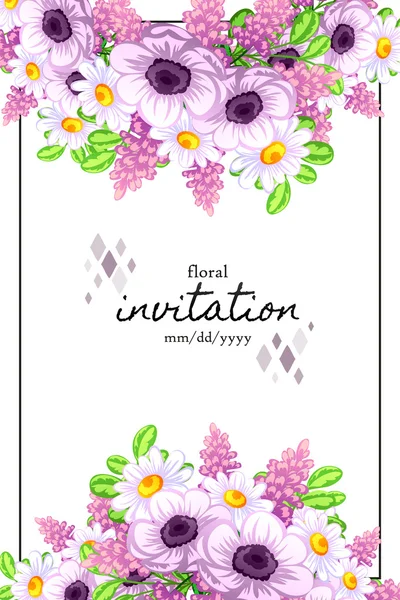 Carte d'invitation de mariage — Image vectorielle