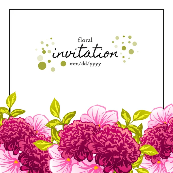 Carte d'invitation de mariage — Image vectorielle