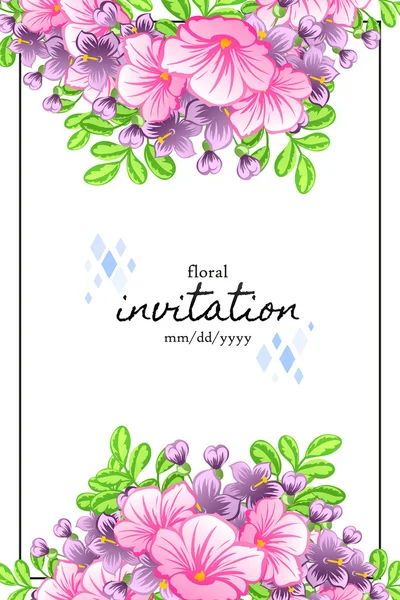 Carte d'invitation de mariage — Image vectorielle