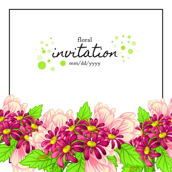 Carte d'invitation de mariage — Image vectorielle