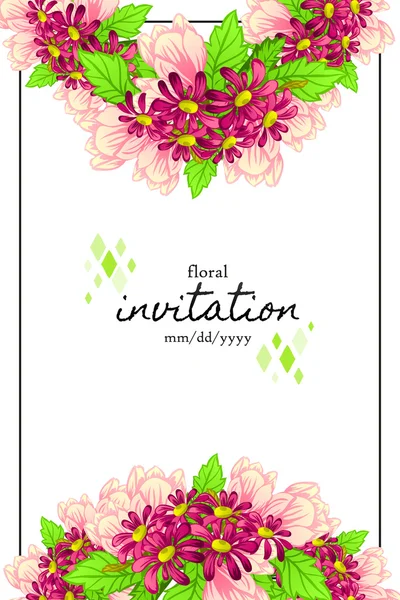 Carte d'invitation de mariage — Image vectorielle