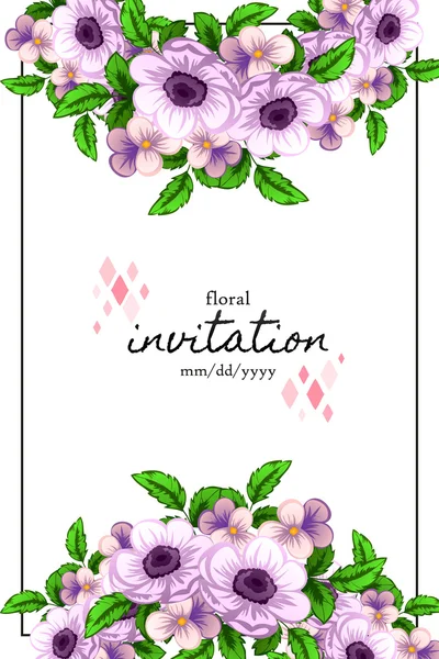 Carte d'invitation de mariage — Image vectorielle