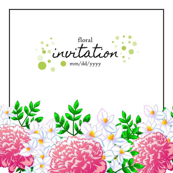 Carte d'invitation de mariage — Image vectorielle
