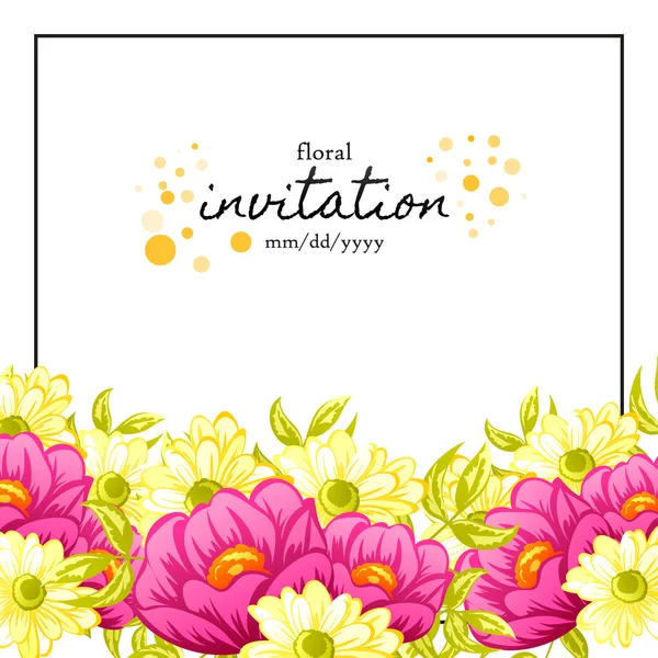 Carte d'invitation de mariage — Image vectorielle