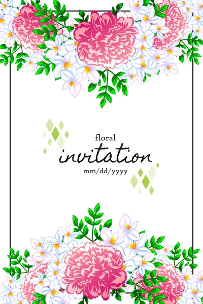 Carte d'invitation de mariage — Image vectorielle