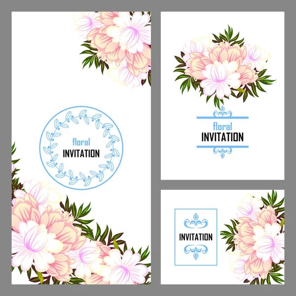 Tarjeta de invitación de boda — Vector de stock