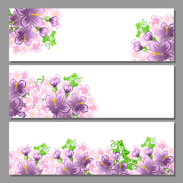 Tarjeta de invitación con elementos florales — Vector de stock