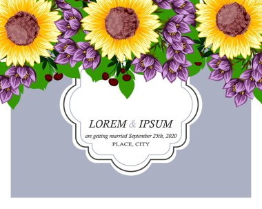 davetiyeli çiçek öğeleri