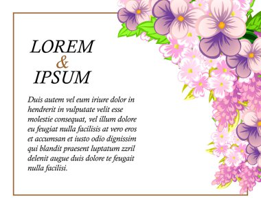 davetiyeli çiçek öğeleri