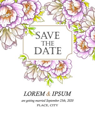 davetiyeli çiçek öğeleri