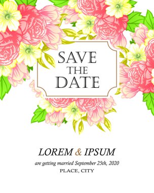 davetiyeli çiçek öğeleri