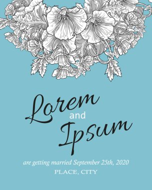 davetiyeli çiçek öğeleri