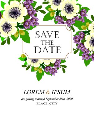 davetiyeli çiçek öğeleri