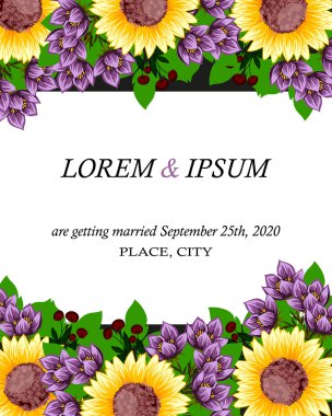 davetiyeli çiçek öğeleri