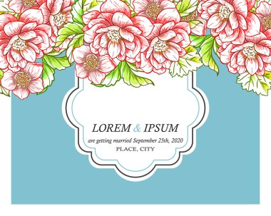 davetiyeli çiçek öğeleri