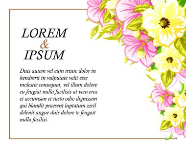 davetiyeli çiçek öğeleri