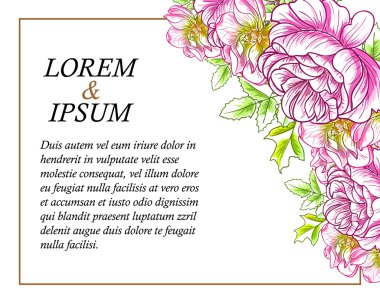 davetiyeli çiçek öğeleri