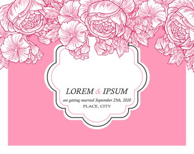 davetiyeli çiçek öğeleri