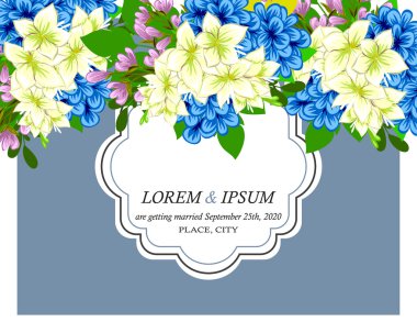 davetiyeli çiçek öğeleri