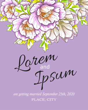 davetiyeli çiçek öğeleri