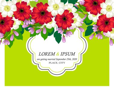 davetiyeli çiçek öğeleri