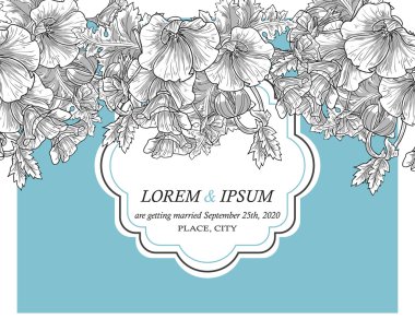 davetiyeli çiçek öğeleri