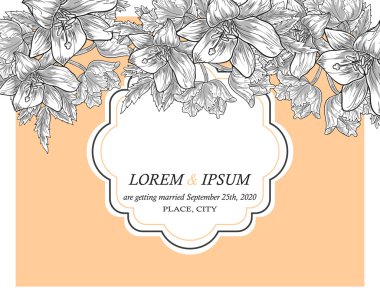 davetiyeli çiçek öğeleri