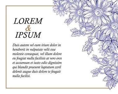 davetiyeli çiçek öğeleri