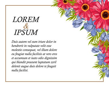 davetiyeli çiçek öğeleri