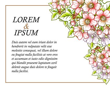 davetiyeli çiçek öğeleri