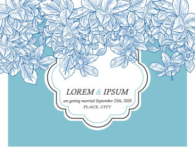 davetiyeli çiçek öğeleri