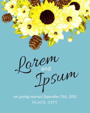 davetiyeli çiçek öğeleri