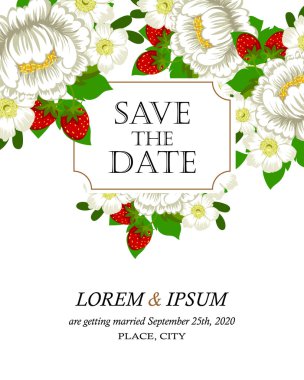 davetiyeli çiçek öğeleri